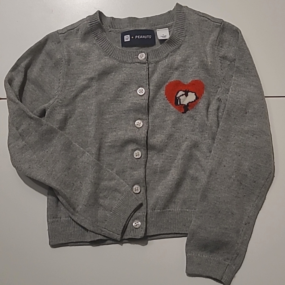 Baby Gap X Peanuts snoopy cardigan